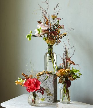 Eclectic Bud Vase Arrangements | That Flower Shop | Weddings & Events