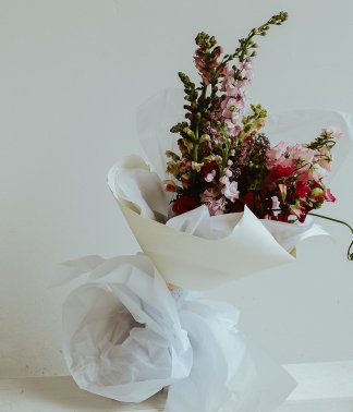 Seasonal Bouquet in Blush and Pink | That Flower Shop