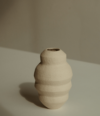 HAAR EAST Cream Wave Vessel | Sculptural Piece | Vase